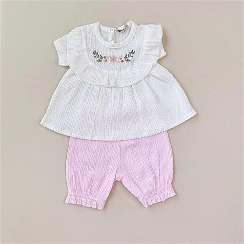 تیشرت و شلوارک دخترانه ترک 3 تا 18 ماه کد 2010