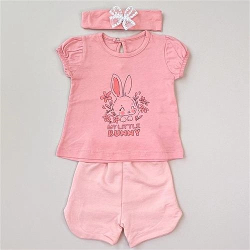 تیشرت و شلوارک دخترانه ترک 3 تا 18 ماه کد 2008